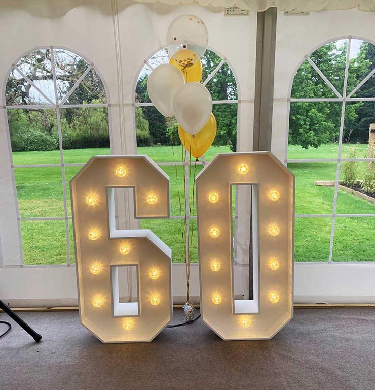 Hire led letters and numbers London