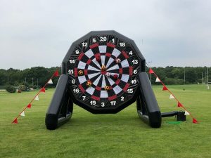 Inflatable-football-darts-game-hire Inflatable football darts hire