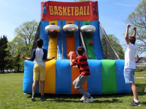 inflatable basketball game for hire