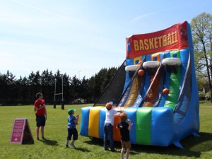 inflatable basketball game for hire for sports day