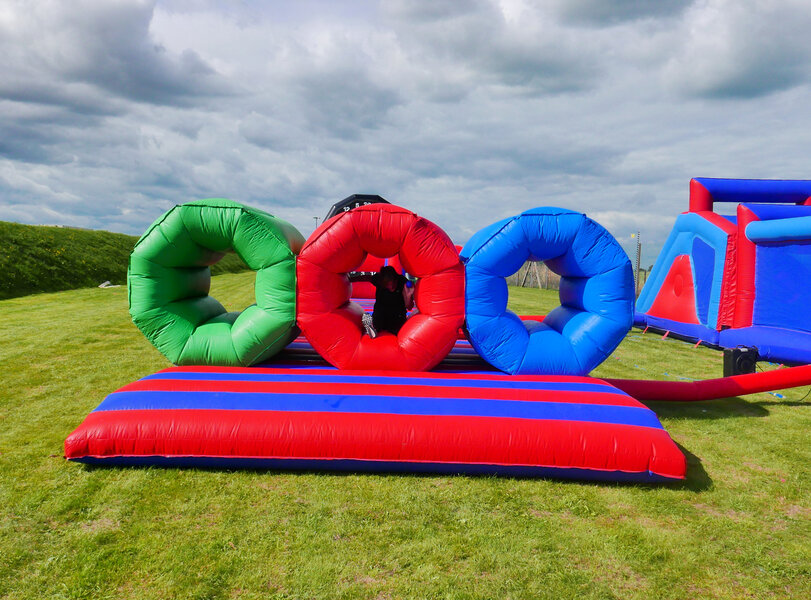 Inflatable barrel crawl hire