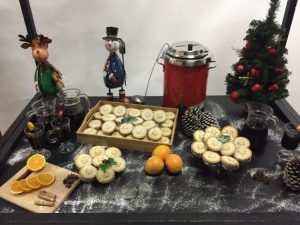 Mulled wine and mince pie stand hire london