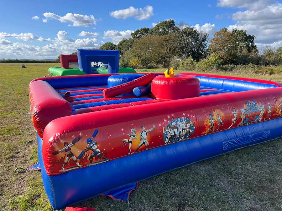 inflatable gladiator duel challenge hire