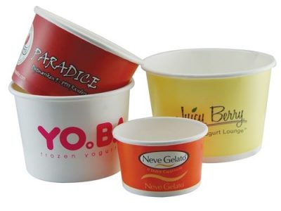 Branded ice cream tub