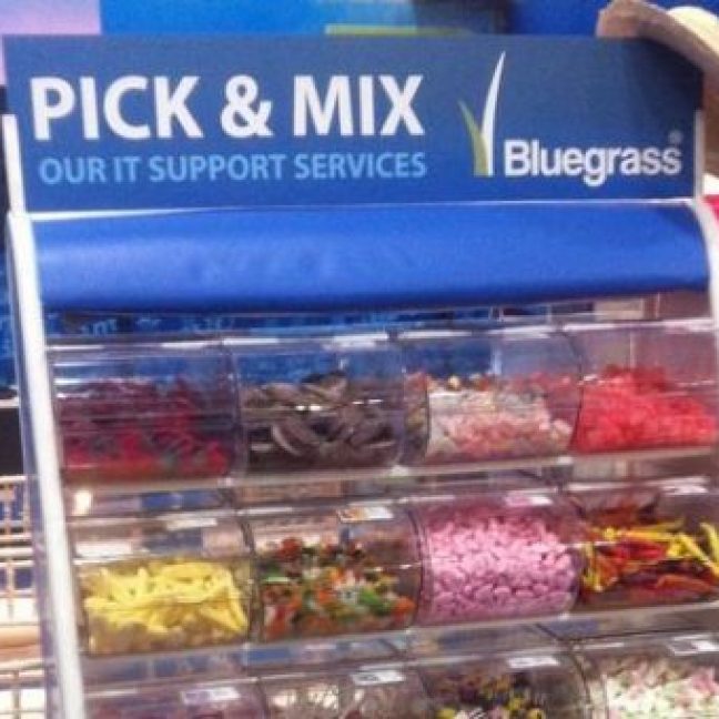 Branded pick and mix stand