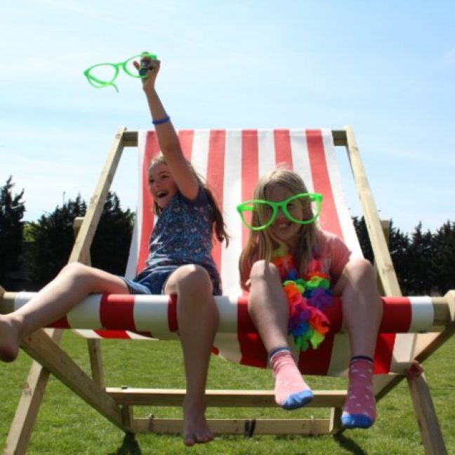 Giant deck chair hire fun days