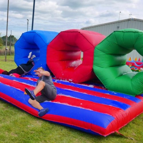 Inflatable barrel crawl hire foam