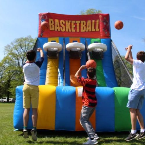 Inflatable basketball challenge hire
