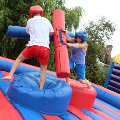 Inflatable gladiator duel hire