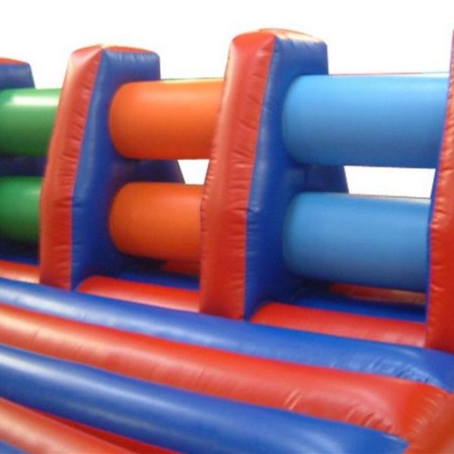 Inflatable knockout hurdle