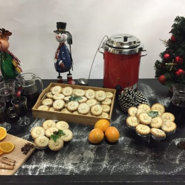 Mulled wine and mince pie stand hire london