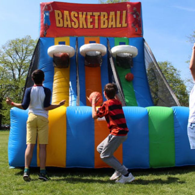 inflatable basketball game for hire