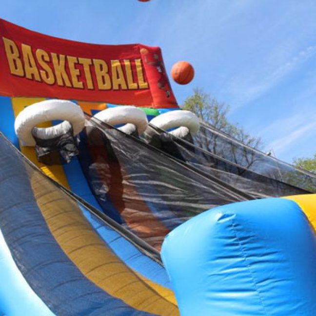 inflatable basketball game for hire