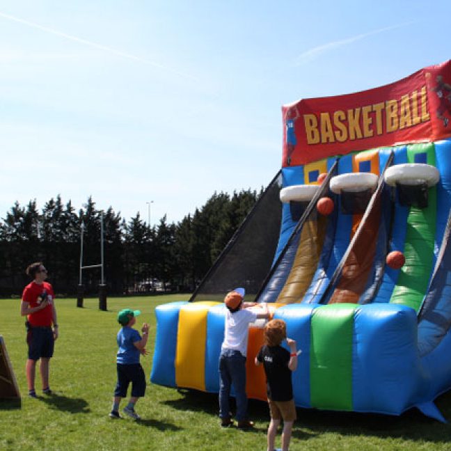 inflatable basketball game for hire for sports day