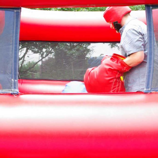 inflatable bouncy boxing ring hire