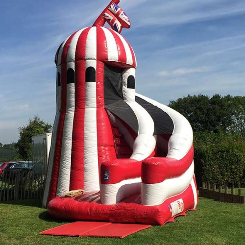 inflatable helter skelter slide hire